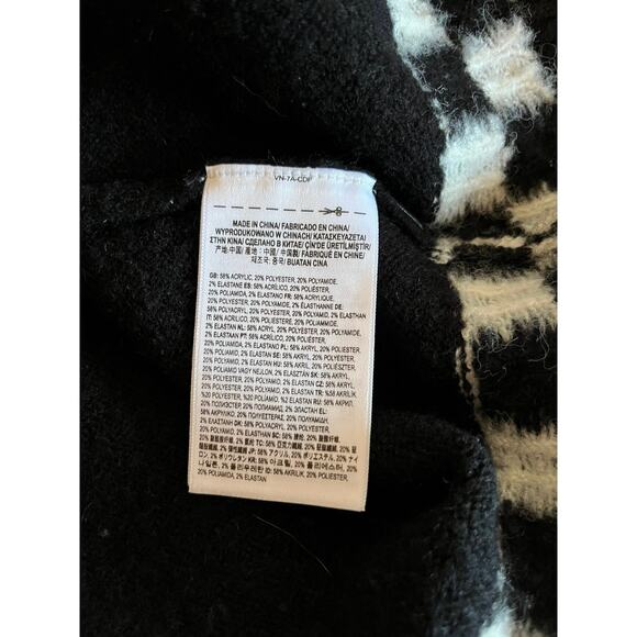 Vans Checkered Cardigan Black White Oversized Size XS/S - Picture 8 of 10